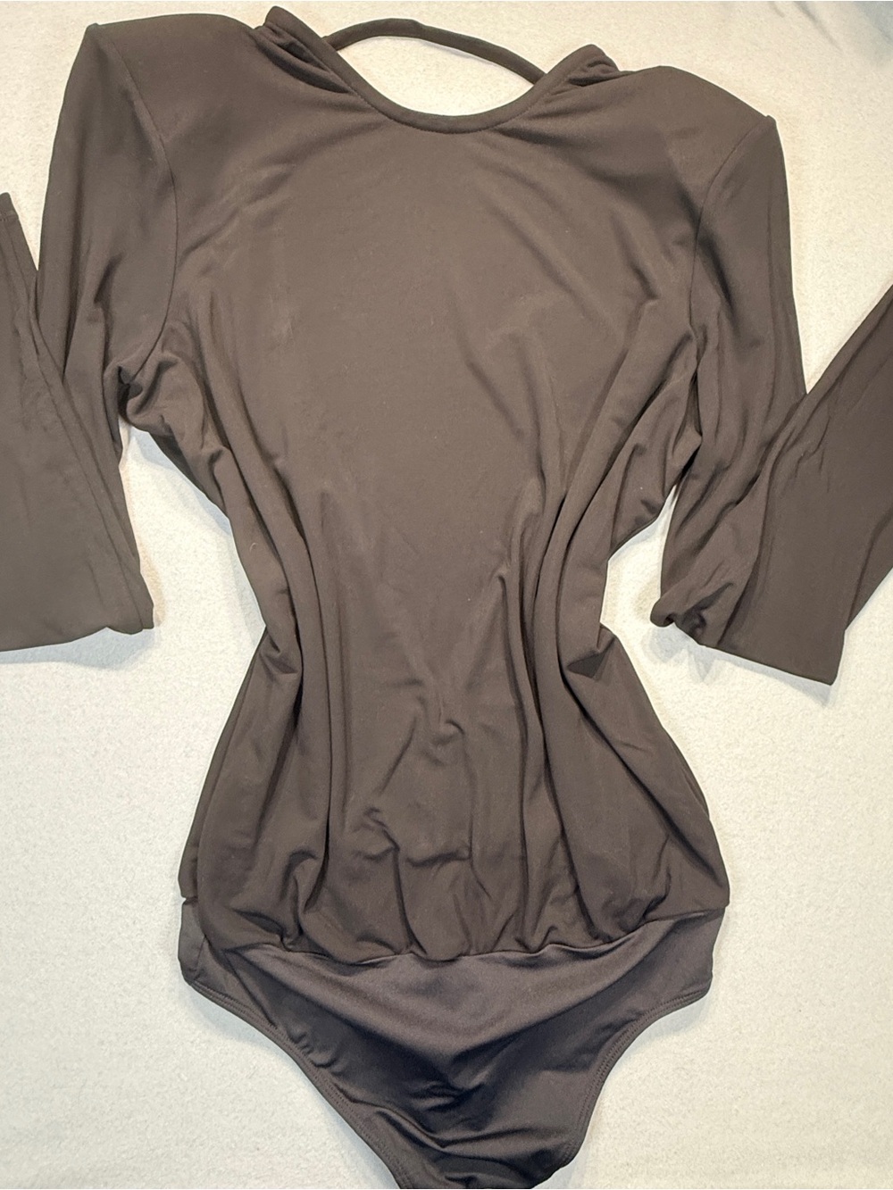 ANINE BING Open Back Bodysuit Black Size L Long Sleeve. Brand new with tags!